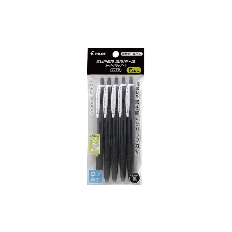 Pilot PBSGK50F5BB Super Grip G Retractable Permanent Ball Pens, 0.7,