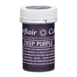 Sugarflair DEEP PURPLE Paste Gel Edible Food Colouring Colour Icing Quality