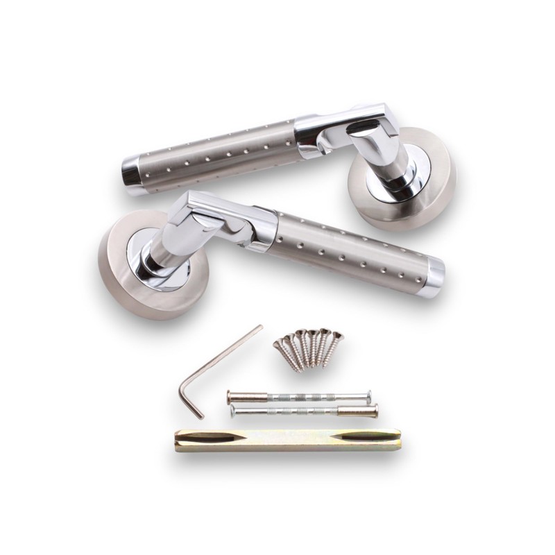 Layton Infinity Decor Solid Zamak Lever on Rose Two Tone