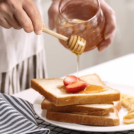 Honey Stirring Stick 50 Pieces 8 cm Wooden Honey Spiral Honey Spoon Honey Dipper for Wedding Birthday Baby Shower Christmas Party