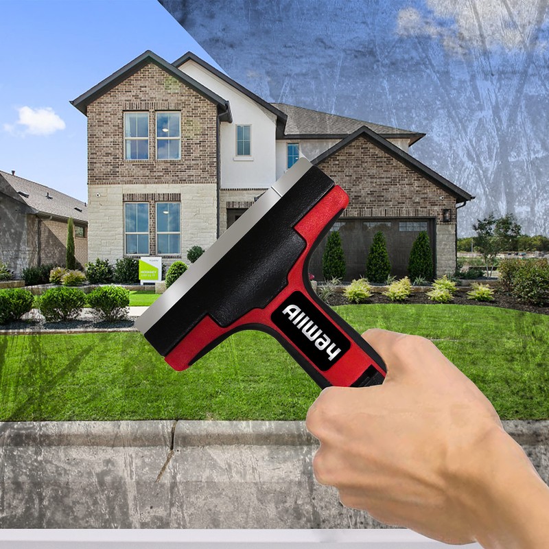 ALLWAY GTS-G Soft-Grip Glass & Tile Scraper with Snap-On Blade