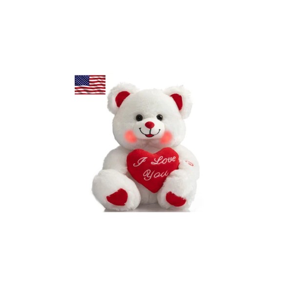 Heart Plush Bear with Teddy Bear I Love You and