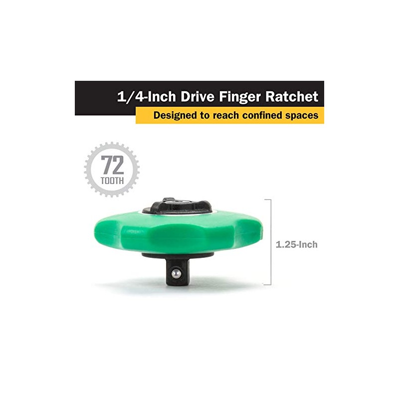 Titan 12090 1/4-Inch Drive 72-Tooth Finger Ratchet