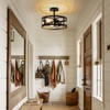 OTeedo Modern Semi Flush Mount Ceiling Light,3-Light Round Flush Mount
