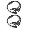2Pack 1 to 4 Way DC Power Splitter Cable Barrel