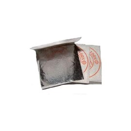100% Silver Leaf Edible, 40 mm x 40 mm, Pack of 20
