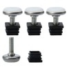 sourcingmap Adjustable Feet 20 x 20mm Inserts Furniture Table Glide
