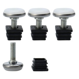 sourcingmap Adjustable Feet 20 x 20mm Inserts Furniture Table Glide 4 Sets