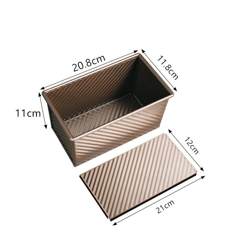 nuumee Non-Stick Carbon Steel Loaf Pan with Sliding Lid /