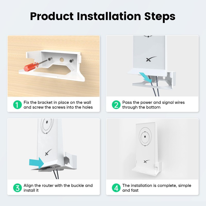 ISEKIE Starlink Wall Mount, New Upgraded Star Link Internet Kit
