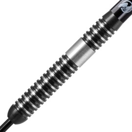 RUTHLESS Night Hawk Professional Tungsten Steeltip Darts Set in 23g and 25g, with Flights and Stems Shafts (25g)