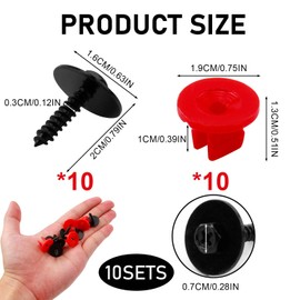 20pcs Bottom Shield Fasteners and Engine Undertray Cover Clips screws for ford focus MK2 MK3 Mondeo MK3 MK4 Bottom Cover Shield Guard Retainer Car Vehicle Engine Subassembly Cover Clips Screw Set