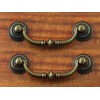 Waziaqoc 6PCS Antique Drop Bail Pulls, 3.5" Hole Center Shabby