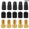 15pcs Valve Adapter Set, Brass Presta Valve Adaptor, Bike Pump