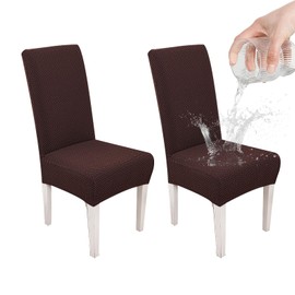 TIANWOWO Parsons Dining Chair Cover, Detachable Sofa Chair Cover, Retractable Chair Cover (2, Coffee)