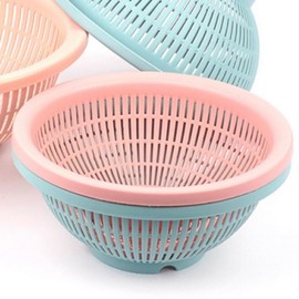 Multipurpose Round Plastic Cat Fruit Basket Small Box - Pink 5ea