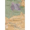 Idaho State Parks & Federal Lands Map 24x36 Poster (Tan