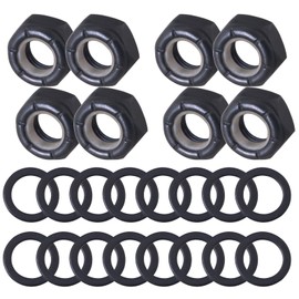 MEETOOT 8pcs M8 Skateboard Truck Nuts and Skateboard Truck Axle Washers for Longboards and Skateboard