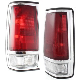 For 1985-1986 Nissan Pickup Tail Light Driver and Passenger Side NI2808101, NI2809101 | 26559-80W00, 26554-80W002WD; 720; w/Bright Trim