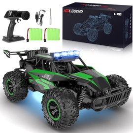 kolegend Remote Control Car 50+Min RC Cars Toys 1:12 Scale Monster Trucks 20KM/H Remote Control Monster Truck with LED Headlight and 2 Battery Gifts for Boys 8-12,Green