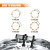 KITUREK PCD Gauge Ruler, Wheel/Rim Bolt Pattern Sliding Measuring Tool,