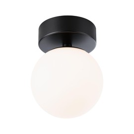 Paulmann 71071 LED Ceiling luminaire Selection Bathroom Gove IP44 3000K 400lm 230V 5W Black matt, Satin Bathroom luminaire