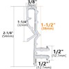 20 pcs 2-1/8 inch Hidden Channel Valance Clips for Horizontal