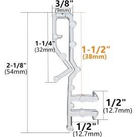 20 pcs 2-1/8 inch Hidden Channel Valance Clips for Horizontal Wood Blinds Mini Blinds Retainer Holder for The Valance with a Groove in The Back