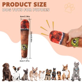 HhBdy Dog Toy 25 cm Portable Plush Dogs Toys Funny Dog Squeaky Toy for Teeth Cleaning Boredom Pet Toys for Small Medium and Large Dogs Chew Toys