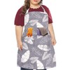 LOLOMLO Oversize Canvas Cotton Apron, Extra Large Aprons with 2