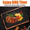 GGC Cast Iron Reversible Grill Griddle，Double Sided Grill Pan Perfect
