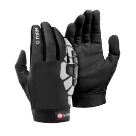 G-Form Bolle Cold Weather Bike Gloves - Flexible Biker Gloves for Cold Weather - Protective Gear for Bikers - Mountain Biking Gloves for Extreme Cold Weather - Black/White, Adult Small