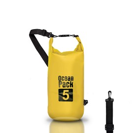 Dry Bag Waterproof Bag Sea 5L 10L 20L Waterproof Bag with Adjustable Shoulder Strap Waterproof Dry Bag/Sack Kayaking Boat Trip Canoe Fishing Rafting/Snowboarding, yellow, Dry Bag