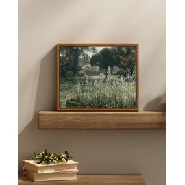 InSimSea Framed Canvas Wall Art Vintage Decor, Landscape Wall Art, Wall Art for Living Room, Summer Hyacinths Vintage Prints Wall Decorations for Living Room Bedroom Office, 9"x11"