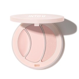 INTO U Highlight Multi-functional Highlight Palette (#H02 Angel Skin), 3 Types, Gloss, Cream, Powder, Glitter