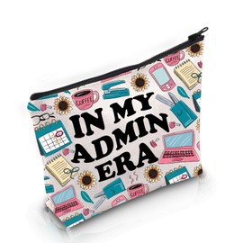 VAMSII Administrative Assistant Gift My Admin Era Makeup Bag Secretary Cosmetic Bag Secretary Day Gift (My Admin Era M)