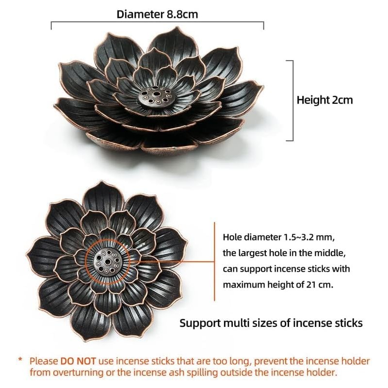 Incense Holder - Lotus Stick Incense Burner and Cone Incense