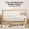 2-Pack Bamboo Viscose Crib Sheets for Boys, Girls - Fitted