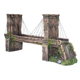 Penn-Plax Medium Brooklyn Bridge Model For Large Fish Tanks and Aquarium - Large Decoration