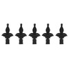 3/4" Fence Finials Fleur De Lis High-Impact Polypropylene Black Finial