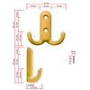 Fuxxer® Coat Hooks Double Hooks Iron Hooks Coloured Set of