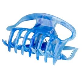 1 x large hair claw with open sides approx. 10 cm long in light blue - made in Germany - WeLoveBeads