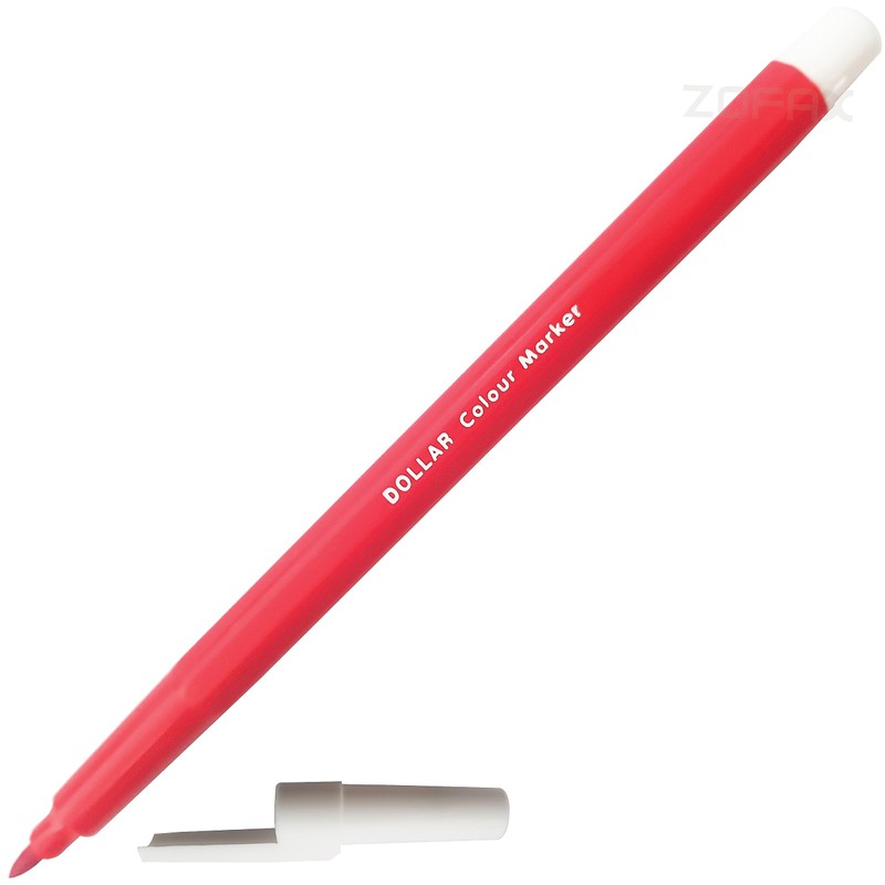 Felt Tip Pens, RED, Fibre Fine Point, Pack of 10,