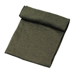 Genuine Knitted 100% Wool Scarf, US Made, OD Green