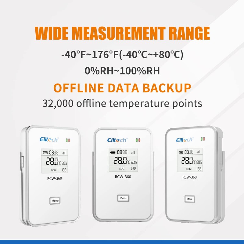 Elitech RCW-360 WiFi Temperature and Humidity Data Logger Wireless Remote