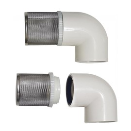 YONYONICE DN40 1.5 inch Suction Strainers Stainless Steel Filter Cover Connected to 90 degree elbow 1.5" PVC DN40 water pipe, Used to Remove Debris and Reduce Solid Entry，Above ground pool filter.