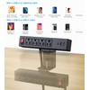 VILONG 2 in 1 Desktop Edge Power Strip,Removable Clamp Power
