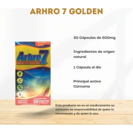 Arhro 7 Golden 30 Cápsulas Ener Green Sin Sabor