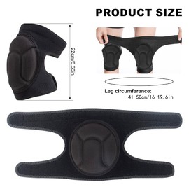 Knee Pads Construction, Adult Knee Pads for Work, Anti-Slip Collision Avoidance Knee Brace with Thick Sponge Pad, Knee Protectors Cushion with Thick EVA Foam Padding (L)