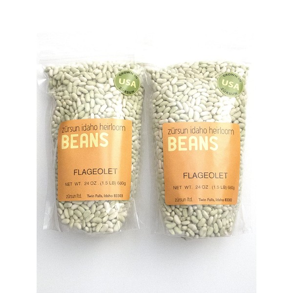 Heirloom Flageolet Beans Idaho Pack of 2 680 g 24 oz each